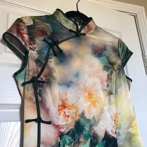 Authentic Silk Qipao Cheongsam Dress w/ Side Slits